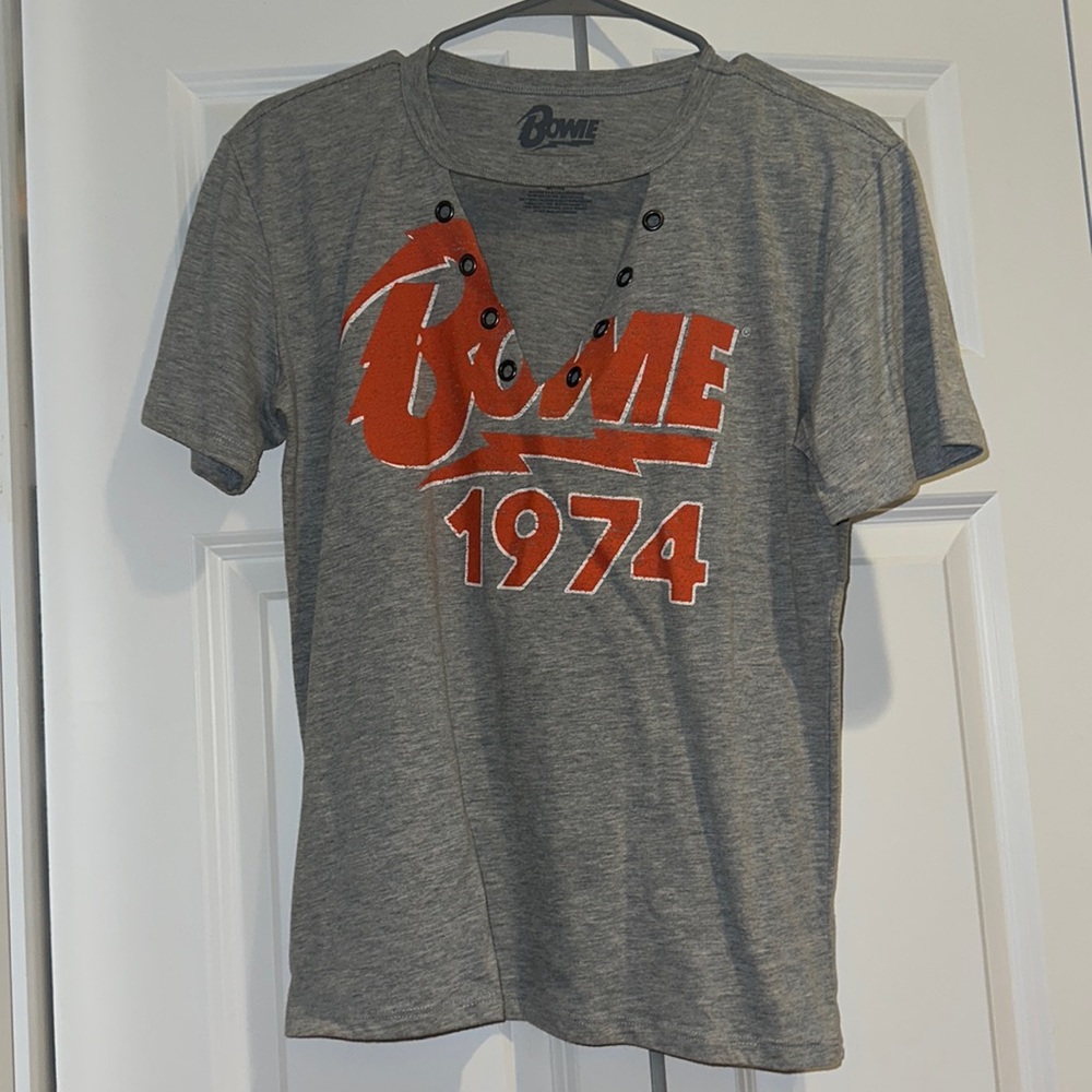 Gray David Bowie T-shirt